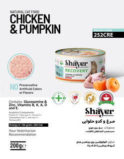 سوپ ریکاوری مرغ و کدوحلوایی شایر گربه ۲۰۰ گرمی